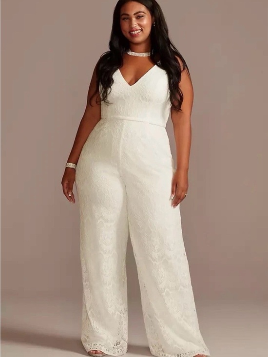 Db Studio Pants - DB Studio Elegant Lace Wide-Leg Bridal Jumpsuit 22W NEW $279